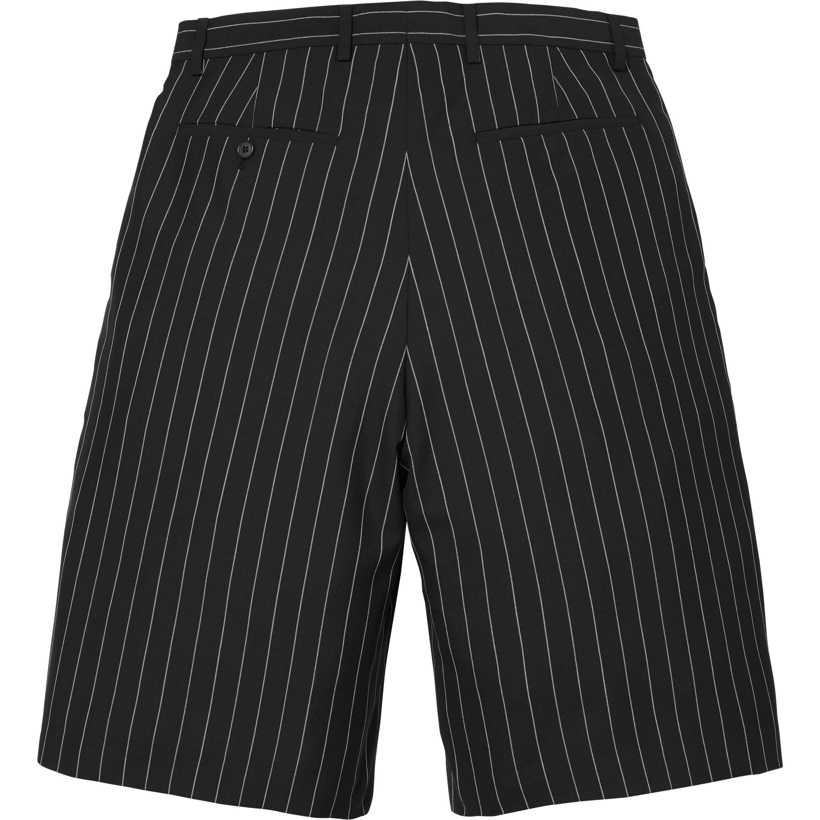 Pinstripe Wool Trouser Short view 4
